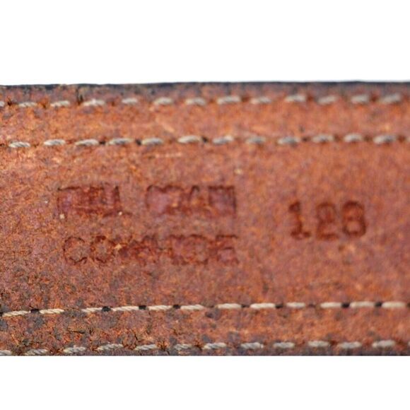 R.G. Bullco Leather Goods BLACK REAL LEATHER 1 5/8"Wd CASUAL MEN'S BELT 44 (64t - Picture 9 of 14